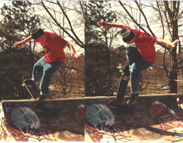 Terry Jacks nose blunts on his home quarter-pipe