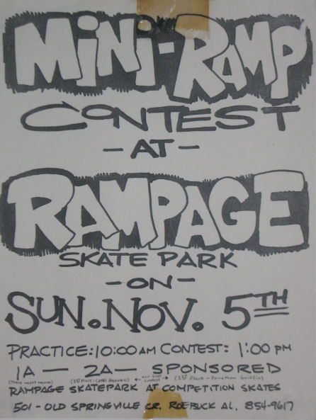 Second mini-ramp contest @ fall 1989 (2a 1st place - Solomon; Sponsored 1st place - Griffin)