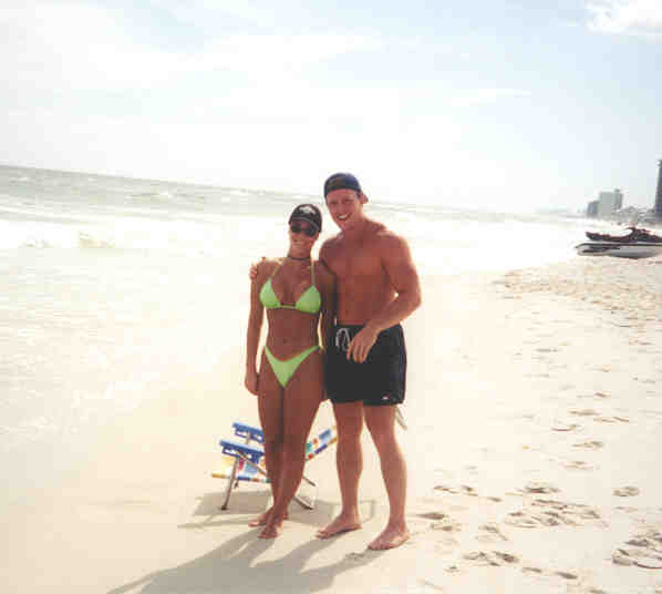 Solomon and a beachbabe during Memorial Day 2000