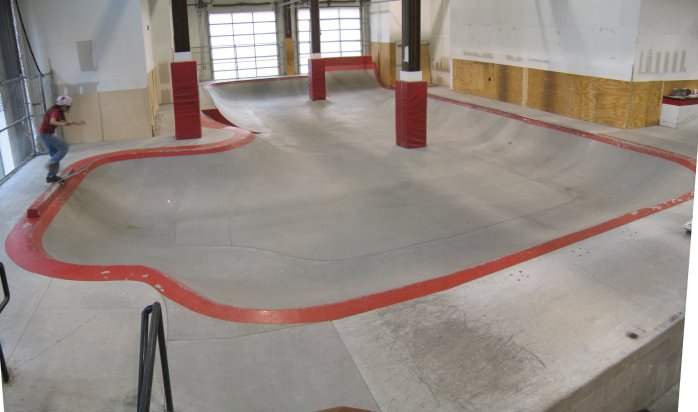 another view of Mall of Georgia Skatepark's mini-bowl