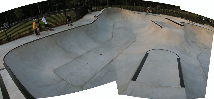 View of left side of flow bowl