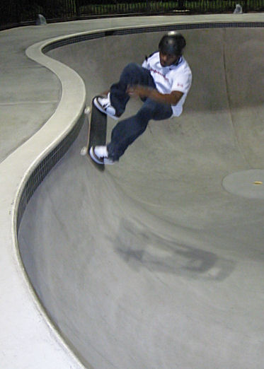 Fred Reeves styles an ollie over the hip