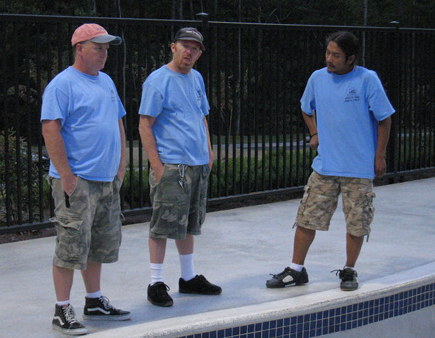 The boys in blue...Tony, Raymondo and Ryan working the park
