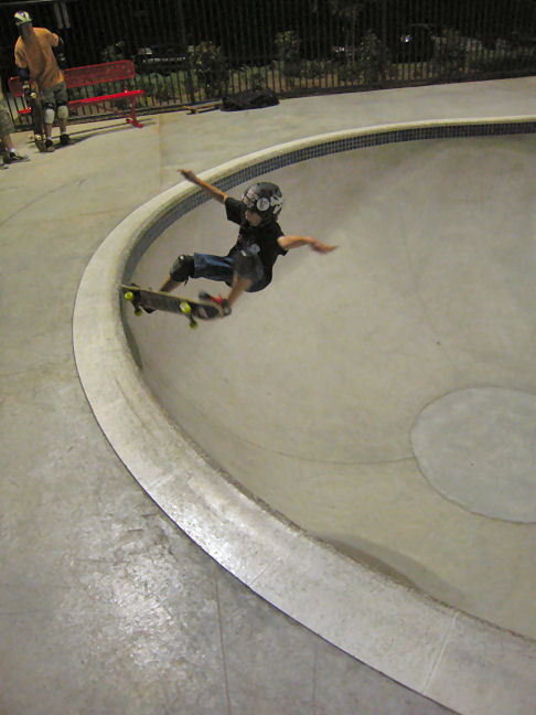 Chris Coffman moments before an ollie tailslide