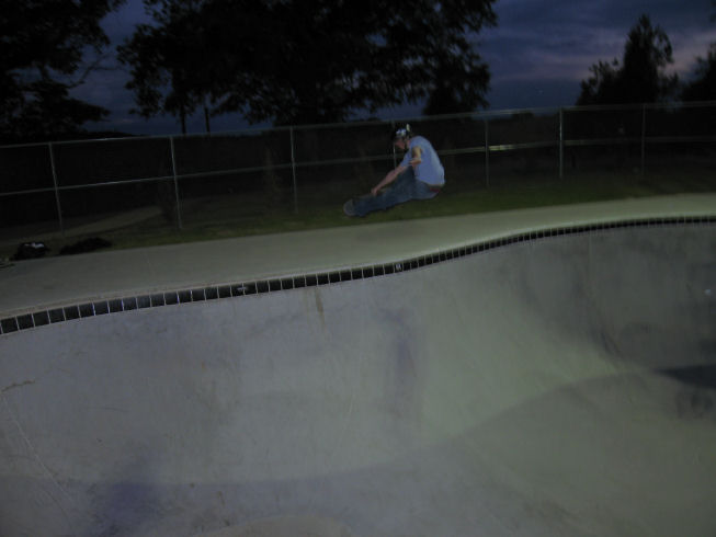 Austin White blasts a big boned out frontside ollie grab