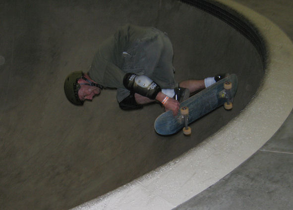 Gierow gets a backside air in the big bowl