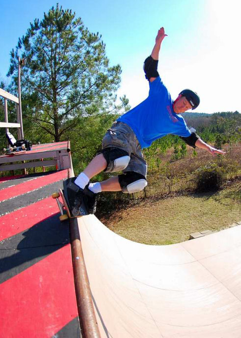 Just like the old days at Comp!...Solomon feeble grind to fakie!!! (photo by Ken Forsyth)