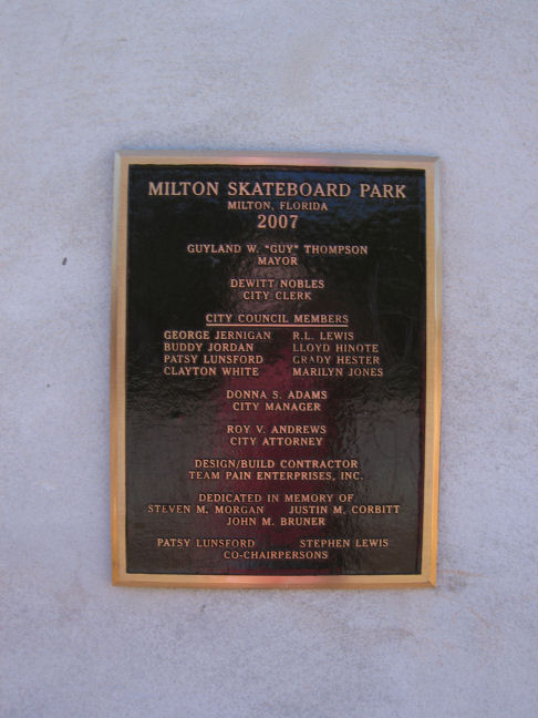Official plaque